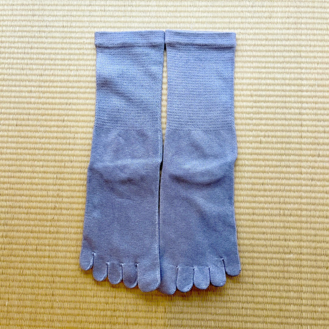 草木染め 5本指靴下